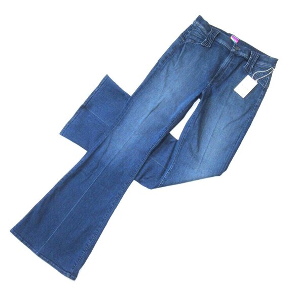 NWT Mother Lovin Superstition in If The Vans A Rockin' Stretch Flare Jeans 32 - Picture 1 of 13
